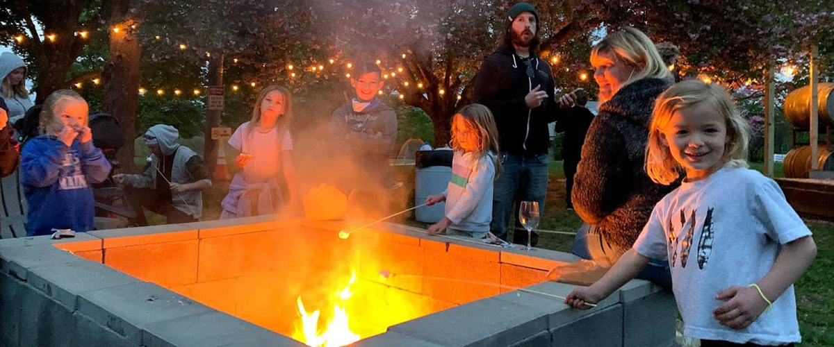 people at the firepit